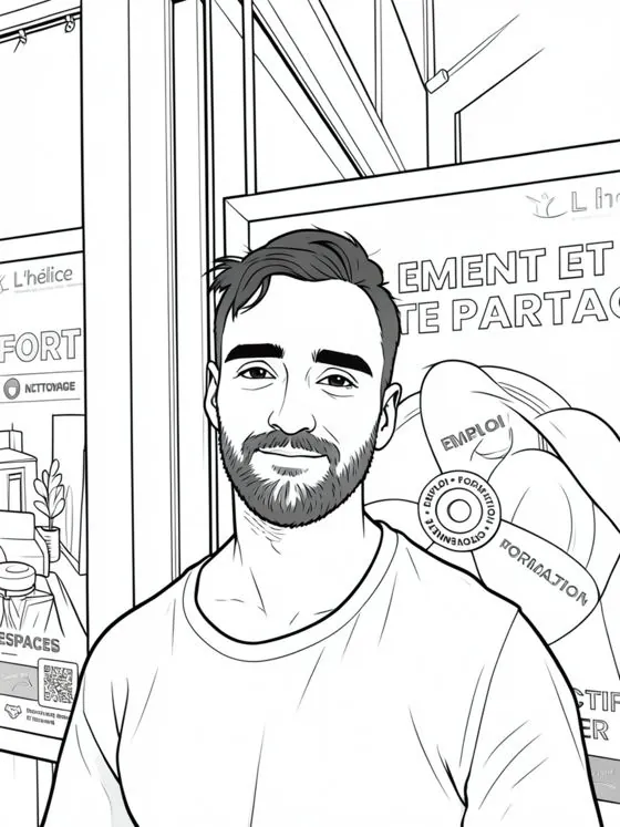 Portrait dessiné de Valentin